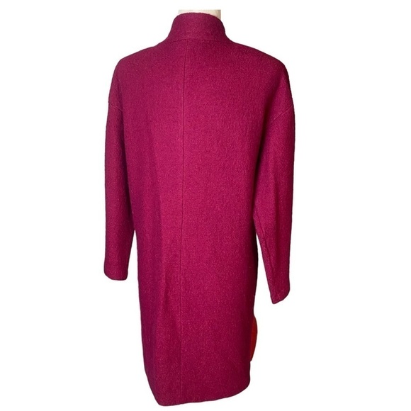 For Cynthia wool blend coat fuchsia pink size M timeless Barbiecore - Picture 3 of 7